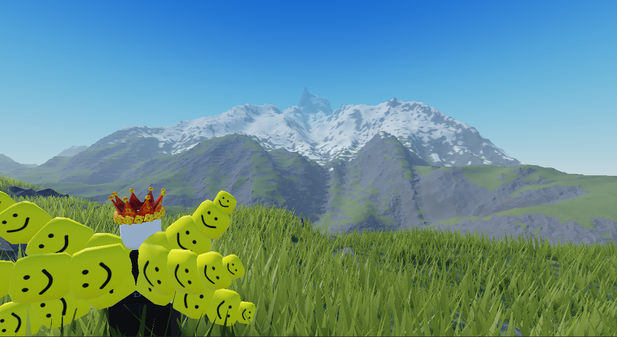 A finished snowy mountain landscape generated by Atlas Studio